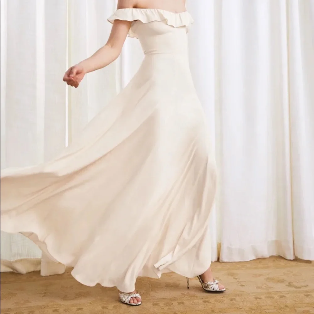 NWT Reformation “Verbena” white off the shoulder dress - Picture 2 of 9